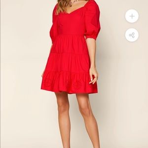 Casual red dress